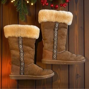 L.L.Bean Women’s Shearling-Lined Suede Winter Boots – Size 7 Medium